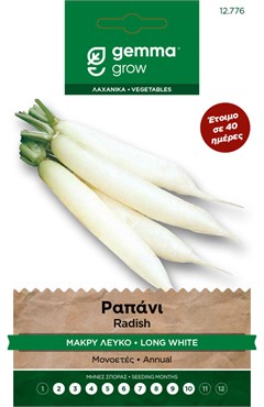 Long White Radish – Seed Packet
