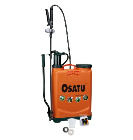 Osatu Star Battery-Powered Pressure Sprayer – 16L, 3 Bar, Orange