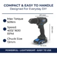 HYUNDAI 20V CORDLESS HAMMER DRILL