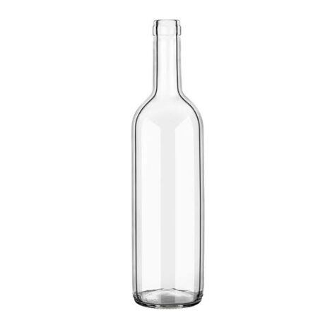 0,75L CLEAR ROUND WINE BOTTLE